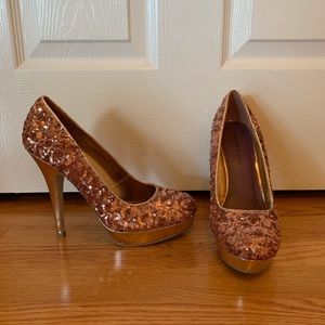 Madden Girl Rose Gold Sequin Pumps